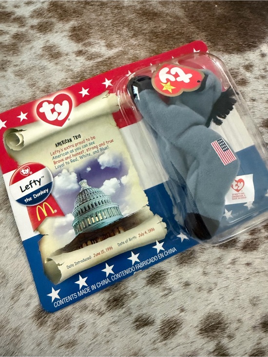 Ty Other - Ty McDonald's Teenie Beanie Baby from 1996, “Lefty" donkey character